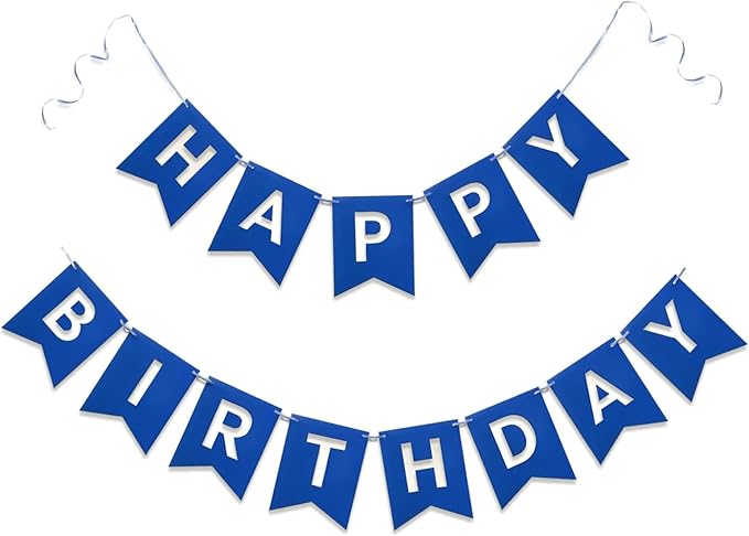 Happy Birthday Banner, Birthday Flag Bunting by Imtively