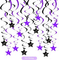 BEISHIDA Black Purple Star Halloween Hanging Swirl Decorations, Halloween Party by Beishida