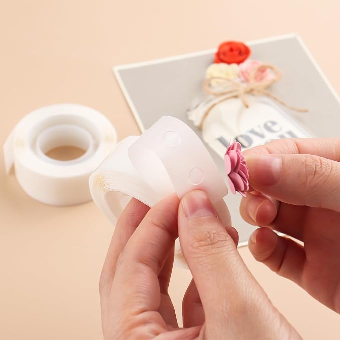 BAOFALI 6000 Pcs 1/8in 20 Roll Ultra Thin Adhesive Dots Clear Removable Double - Image 8
