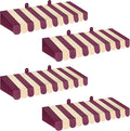 Boao 4 Pack Circus Awning Decoration 3D Stripe Cardboard Awning Carnival Wall by Boao