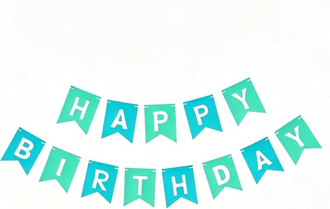 Happy Birthday Banner Birthday Party Supplies by GLASNES