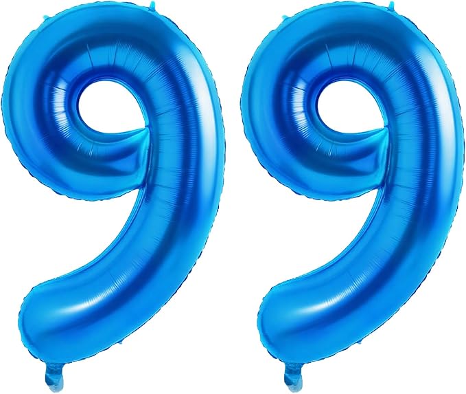 Number 99 Balloons for 99th Birthday Party Decorations, 0-100 Large No.99 by Joycard