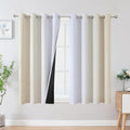 Beige and Grayish White Blackout Curtains & Drapes by ESTELARTEXTILER
