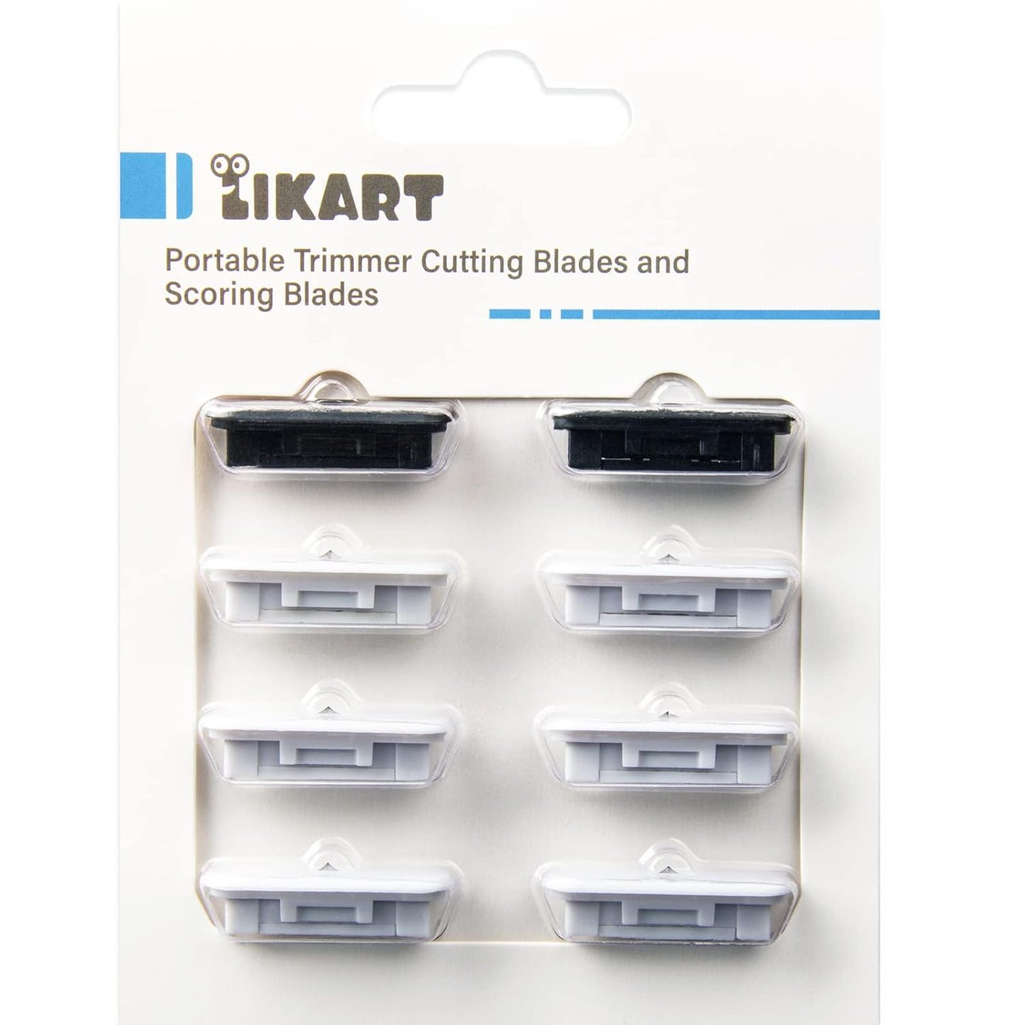 Likart 8 Pack Portable Trimmer Cutting Blades,Compatible for Cricut Paper Cutter/Cricut Roll Holder,Paper Trimmer Replacement Blades(6 Cutting Blades & 2 Scoring Blades)