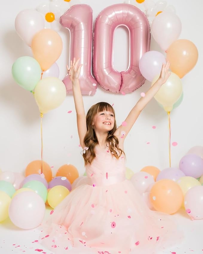 Numbers 14 Balloon 40Inch Pearl Pink Balloon - Image 3