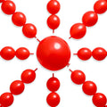 PartyWoo Red Linking Balloons 100pcs 12 Inch Red Link Balloons | by PartyWoo