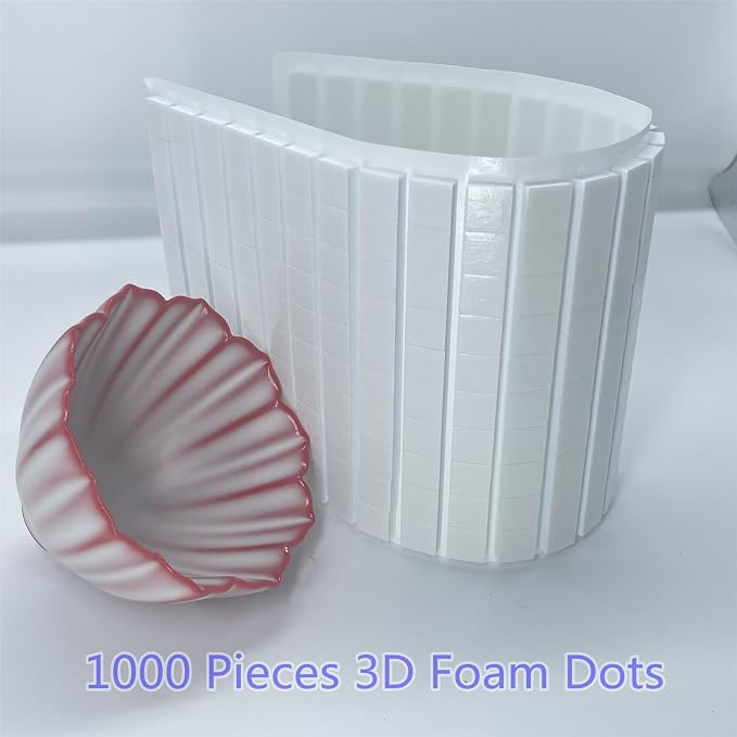 ACFELLE 1000 Pieces 3D Foam Dots Dual-Adhesive Square, 0.4inch Double Sided Pop - Image 3