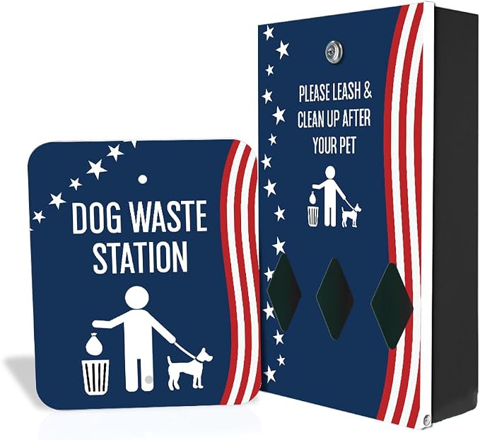 Zero Waste USA - DISPENSE-ART™ Roll Bag Dispenser & Sign - Stars & Stripes | by ZEROWASTEUSA