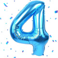 40 inch Blue Number Balloon Giant Foil Helium Balloons Blue Number 4 Balloon by Yeodong