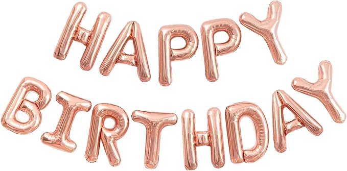 CANREVEL Happy Birthday Banner 13pcs 16 Inch Mylar Foil Letters Sign Balloons by CANREVEL