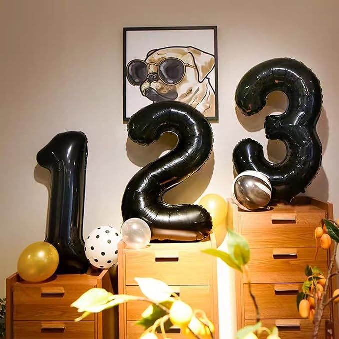 26 Balloon Number Black 40 Inch Foil Mylar - Image 5