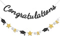 Congratulations Banner Black and Gold Graduation Decorations Class of 2026 by Vofrise