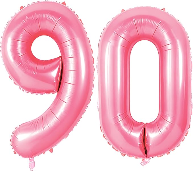 Number 90 Balloons for 90th Birthday Party Decorations, 0-100 Large No.90 by Joycard