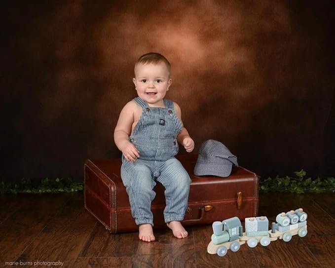 Kate 6.5x10ft Brown Photography Backdrop Abstract Headshot Painted Canvas - Image 2