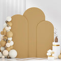FANPROMS Khaki Arch Backdrop Cover Set of 3 Spandex Arch Covers Stretchy Fabric by FANPROMS