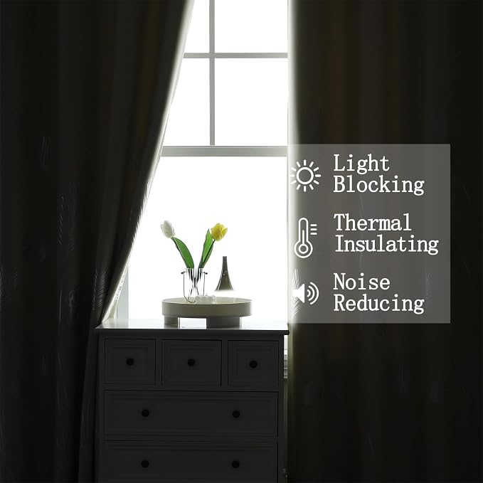 Cream Beige Room Darkening Curtains 90 Inches Long - Image 6