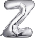 Single Aluminum Hanging Foil Film Silver Letter Balloons Z 40 Inch | by FFNIU