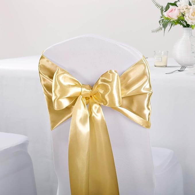 15-Pack Satin Table Runner Light Gold 12 x 108 inches Long, Table Runners - Image 7