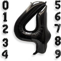 AULE 40 Inch Black Number Balloon 4 Foil 0-9 Birthday Big Numbers | Birthday by AULE