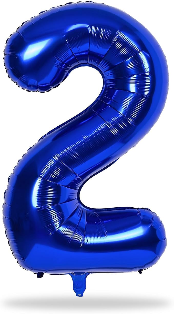 40" Balloon Number 2 Navy Blue, Large Dark Blue Foil Number Balloons Set 0-9 - Image 8