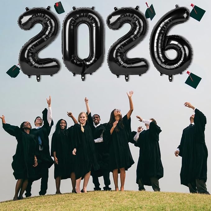2026 Balloon Numbers Party Decorations, 40In Black Balloons - Image 4