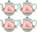 Teapot Balloon 4 Pieces Pink Green Teapot Balloons by GIHOO