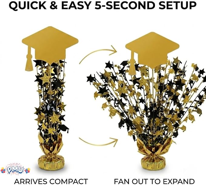 PMU Graduation Centerpieces for Table 2026, Grad Balloon Weight Centerpiece - Image 8