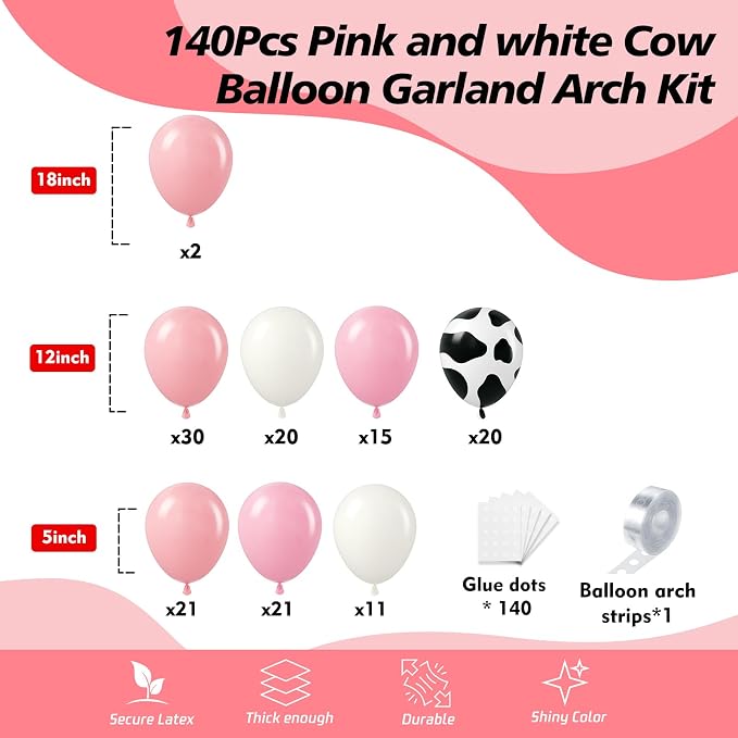 Pink Cow Balloons Arch Kit - Image 2