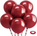 Bezente Burgundy Balloons 18 Inch 30 Pack Latex Large Thick | Dark Ruby Retro by Bezente