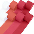 8 Crepe Paper Streamers, 656ft Pack of Red White & Orange Party Decorations | by CaptainD%C3%A9cor