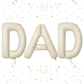 Cream DAD Letter Balloons, 40 Inch Letter Dad Foil Balloon Beige, Helium Big by Dagelar
