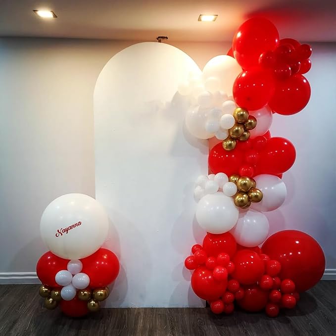 YMSZ Red and White Balloons Arch Kit, Valentine's Day, Christmas Party - Image 5