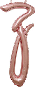 Rose Gold Script Letter "Z" Shaped Foil Balloon by AmscanPartySupplies