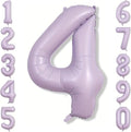 Cream Purple Number 4 Balloon 40 Inch, Foil Numeral by Unknown
