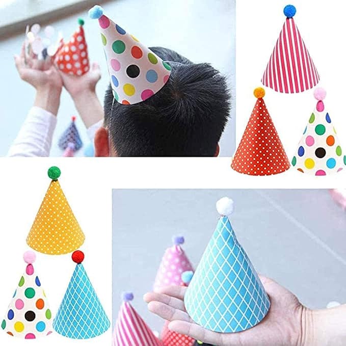 ELakiss 11PCS Birthday Party Cone Hats - Image 5