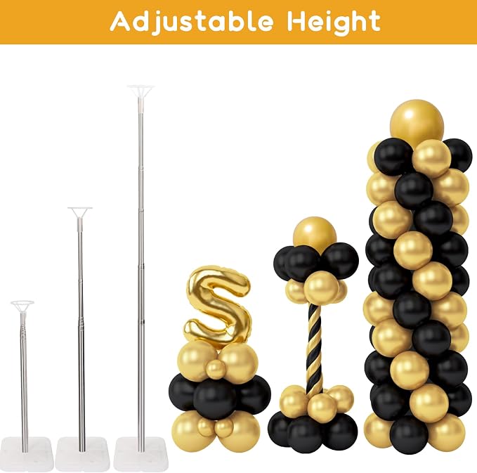 RUBFAC Balloon Column Stand Kit, 6.6ft Height Adjustable Column Kit, Metal - Image 5