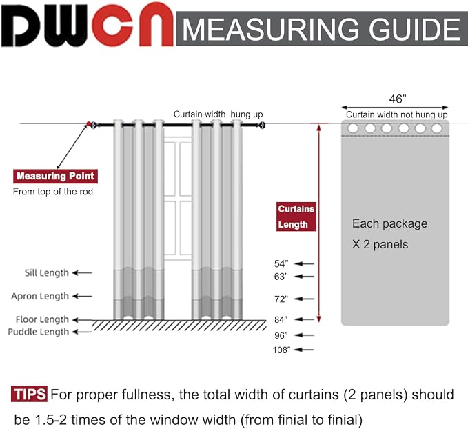 DWCN Brown Ombre Curtains for Bedroom - Image 7