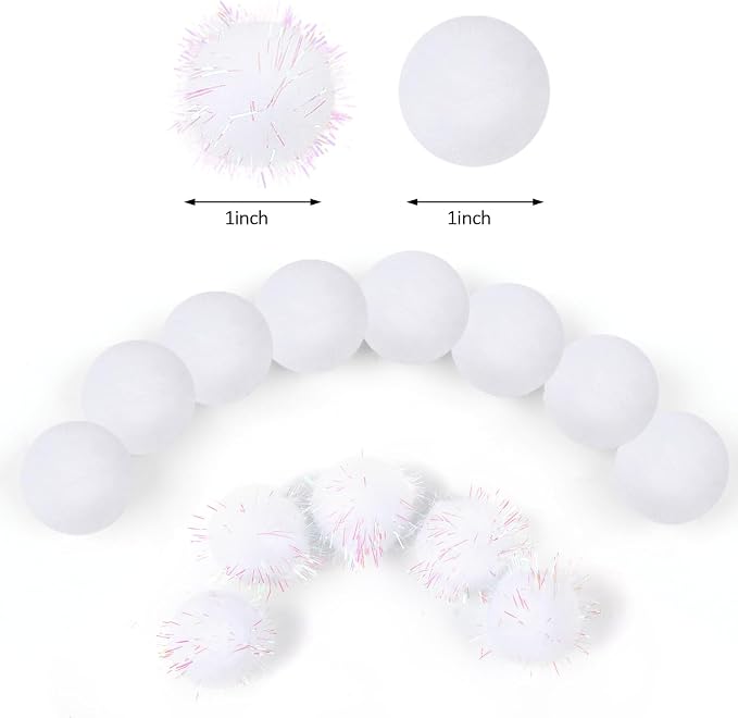 Phinus 200 PCS Pom Poms, 1 Inch Pompoms - Image 2