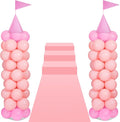 2 Sets Adjustable Pink Princess Castle Balloon Column Stand Kit Includes 140 by Charnoel
