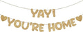Fulmoon Pre Strung Yay You're Home Banner Glitter Welcome Home Party by Fulmoon