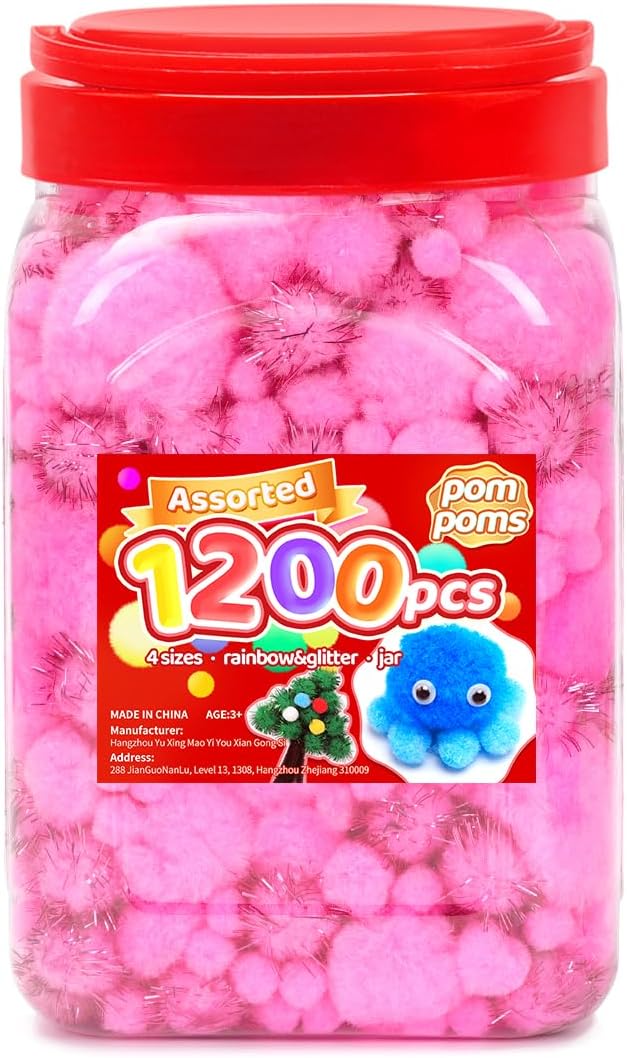 IOOLEEM Light Pink Pom Poms by IOOLEEM