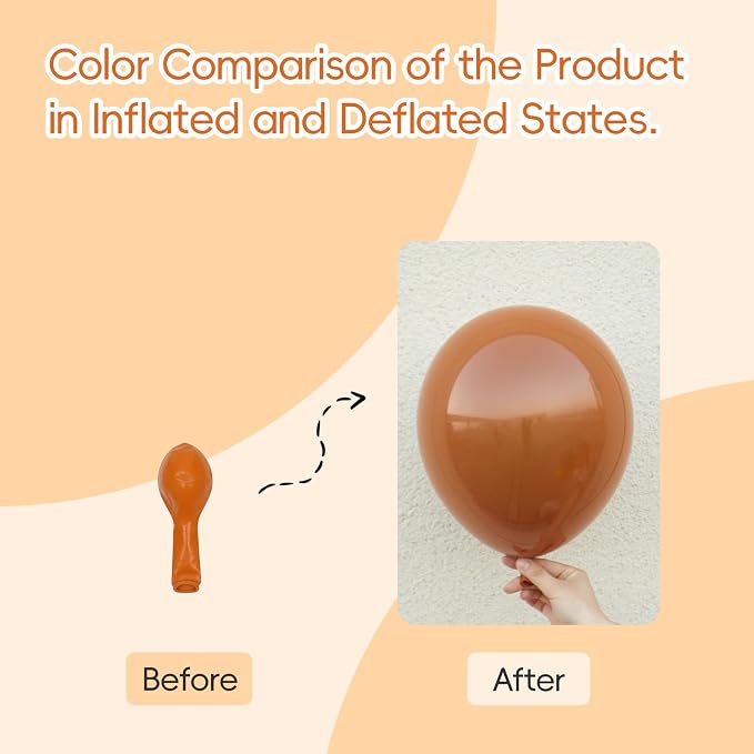 Burnt Orange Balloons 12inch, Burnt Orange Latex Balloons 50pcs Party Balloon - Image 3