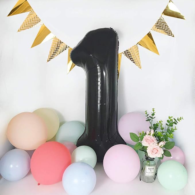 TONIFUL 40 Inch Black Number 8 Balloons Large Foil 8th Birthday Decorations | - Image 7
