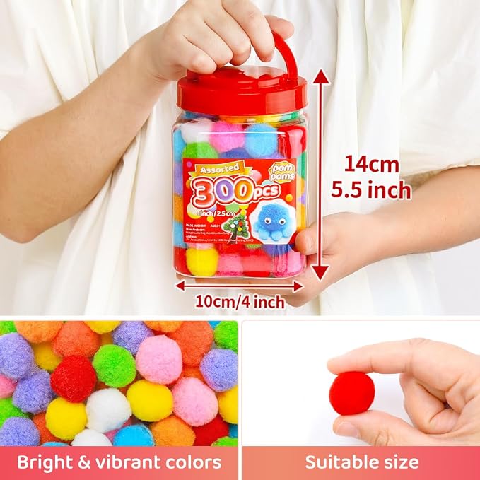 IOOLEEM Multi-Color Pom Poms, Pom Poms - Image 2