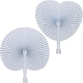 Cosweet 100 Pack White Paper Fans by Cosweet