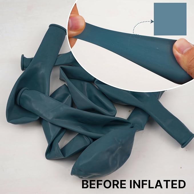 PartyWoo Slate Blue Balloons 50pcs Navy Dusty Blue Boho Neutral Color | 12 Inch - Image 2