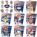 4th of July Outfits for Women - 24Pcs Patriotic Stickers, Make-a-face Stickers,Fourth of July Decorations Accessories Party Favors Supplies for Memorial Day Classroom DIY Crafts Party Decorations by HSHFAMIIY