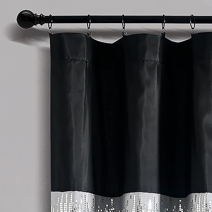 Lush Decor Night Sky Window Curtain Panel, Single 100"W x 84"L Black & White - Image 3