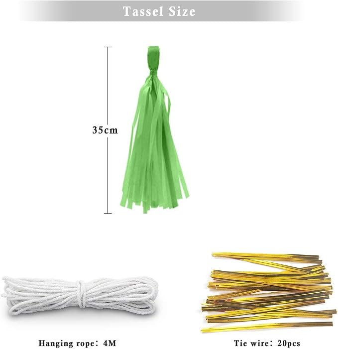 Tissue Paper Tassel DIY Hanging Paper Decorations Party Garland - Image 2