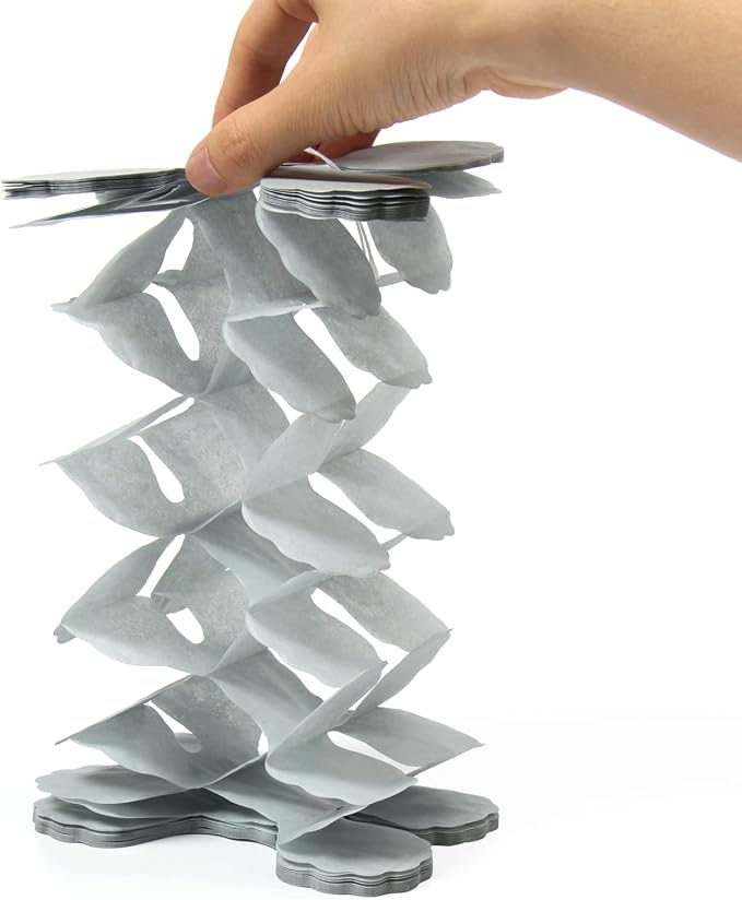 Black White-Silver Party-Decorations Streamers Garland - 157Ft Graduation - Image 3